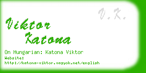 viktor katona business card